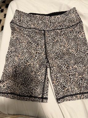 Victoria's Secret Beige and Black Leopard Bike Shorts